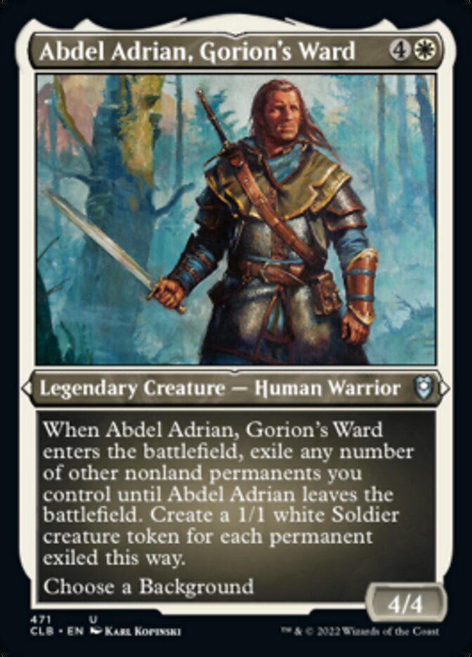 Abdel Adrian, Gorion's Ward (Foil Etched) [Commander Legends: Battle for Baldur's Gate] | Chromatic Games