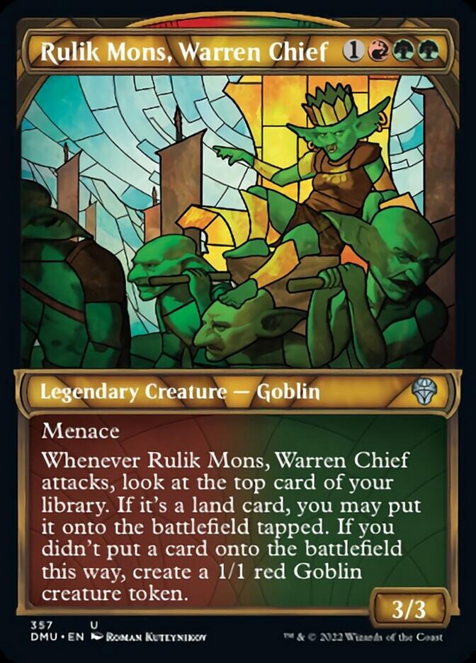 Rulik Mons, Warren Chief (Showcase Textured) [Dominaria United] | Chromatic Games