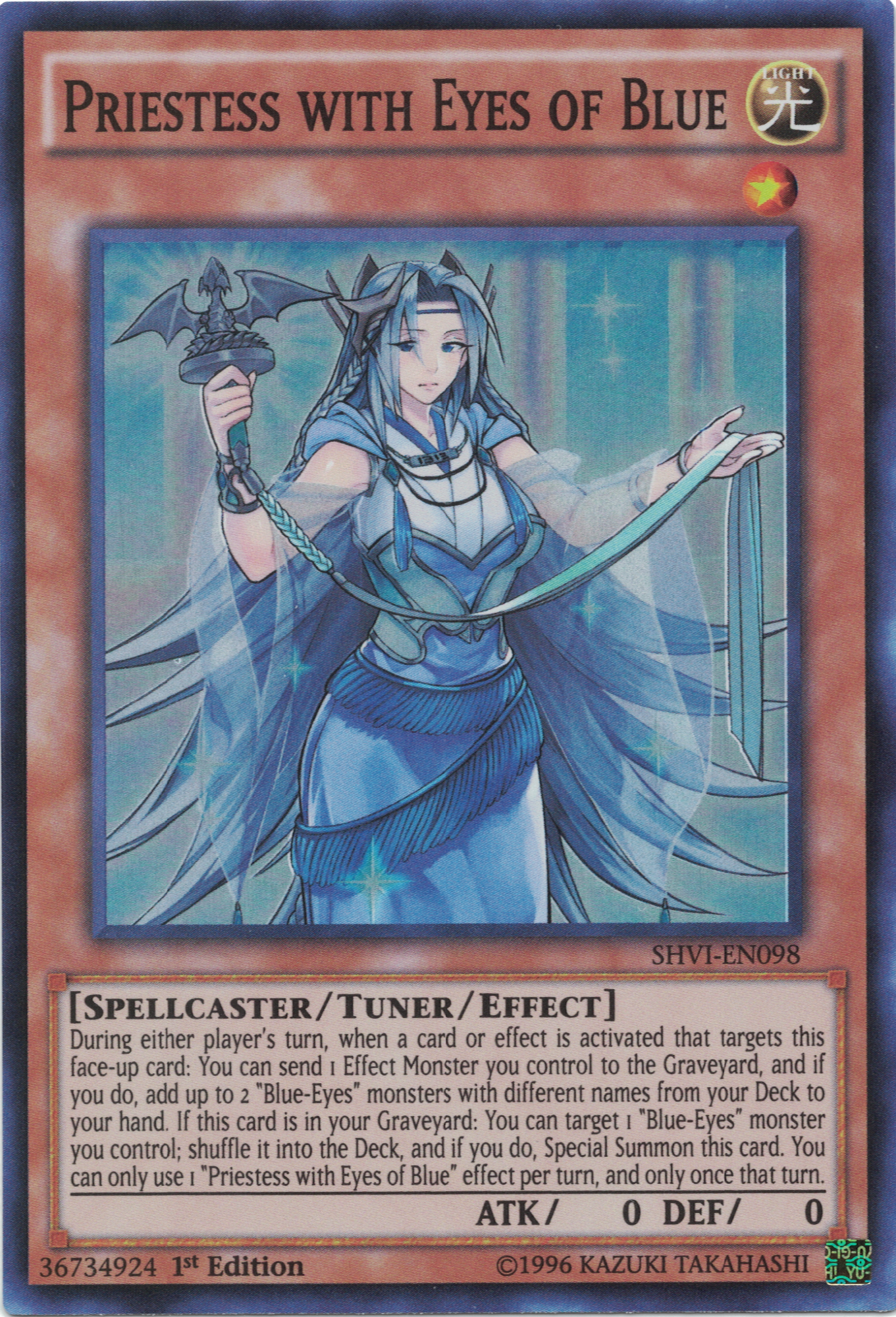 Priestess with Eyes of Blue [SHVI-EN098] Super Rare | Chromatic Games