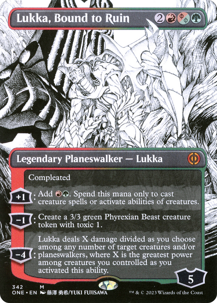 Lukka, Bound to Ruin (Borderless Manga) [Phyrexia: All Will Be One] | Chromatic Games