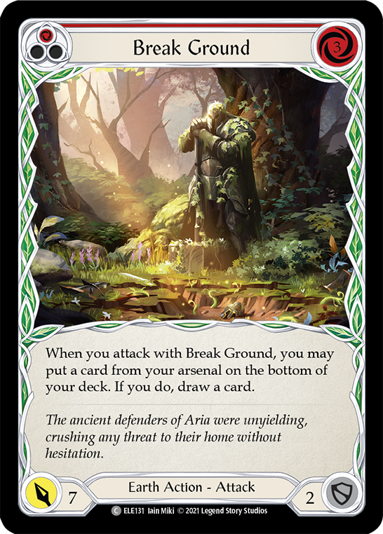 Break Ground (Red) [ELE131] (Tales of Aria)  1st Edition Rainbow Foil | Chromatic Games