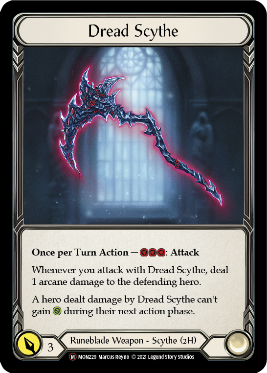 Dread Scythe [U-MON229-RF] (Monarch Unlimited)  Unlimited Rainbow Foil | Chromatic Games