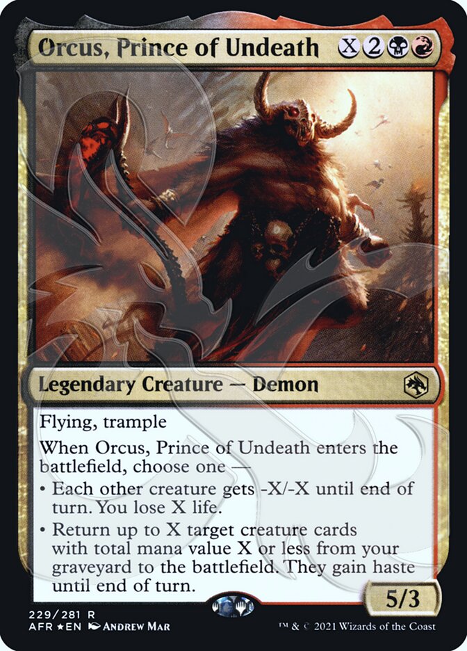 Orcus, Prince of Undeath (Ampersand Promo) [Dungeons & Dragons: Adventures in the Forgotten Realms Promos] | Chromatic Games