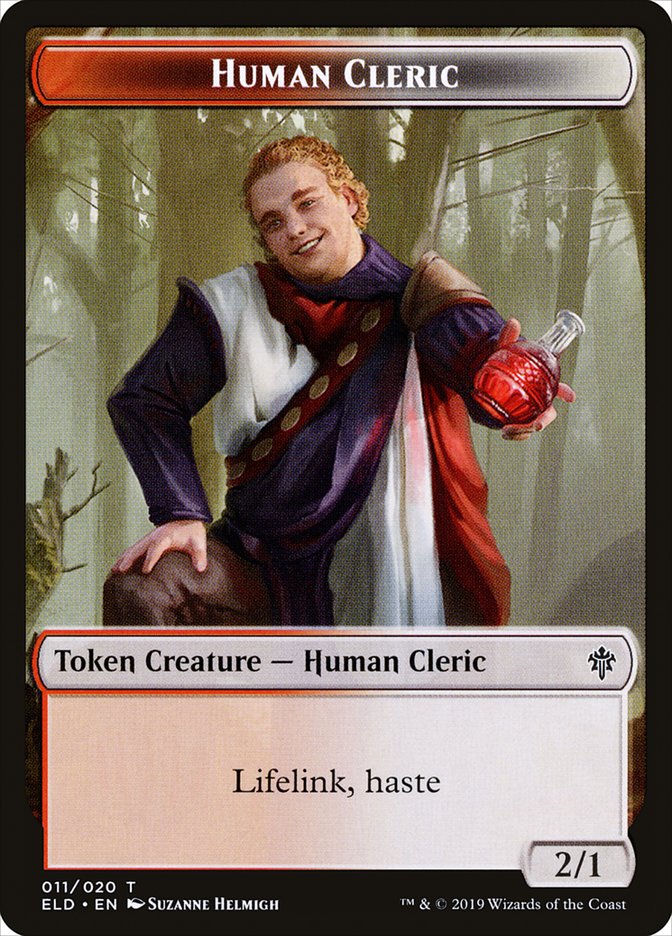 Human Cleric Token [Throne of Eldraine Tokens] | Chromatic Games