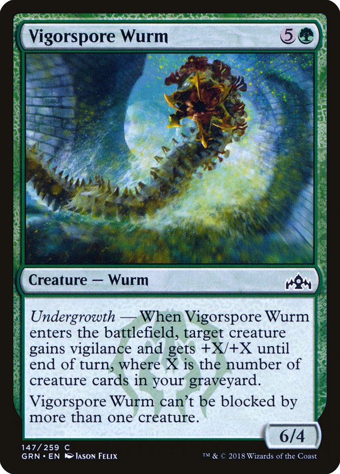 Vigorspore Wurm [Guilds of Ravnica] | Chromatic Games