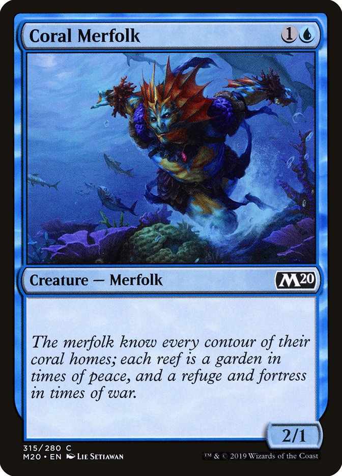 Coral Merfolk [Core Set 2020] | Chromatic Games