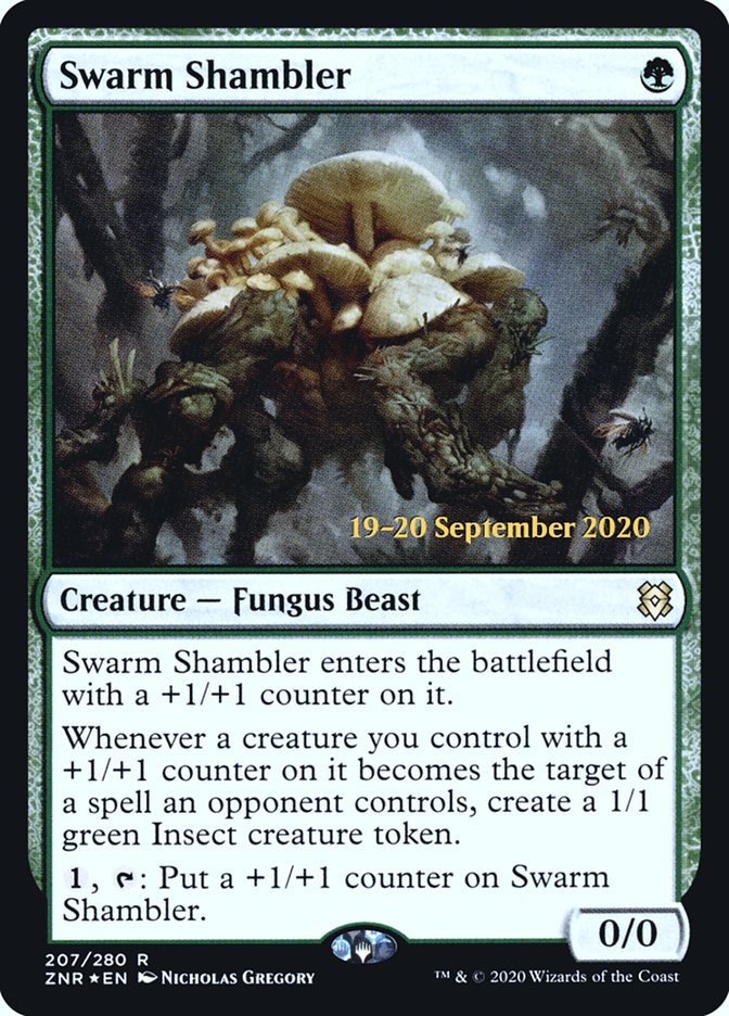 Swarm Shambler [Zendikar Rising Prerelease Promos] | Chromatic Games