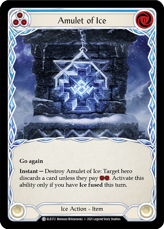 Amulet of Ice [ELE172] (Tales of Aria)  1st Edition Rainbow Foil | Chromatic Games