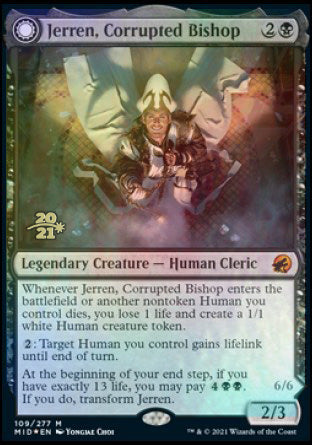 Jerren, Corrupted Bishop // Ormendahl, the Corrupted [Innistrad: Midnight Hunt Prerelease Promos] | Chromatic Games