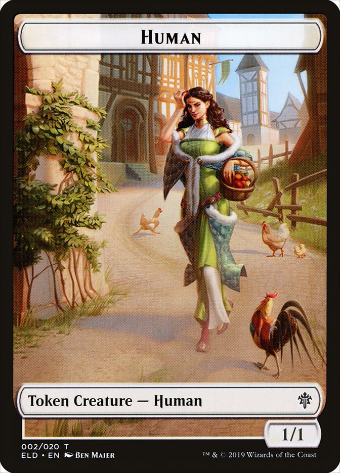 Human // Human Double-Sided Token [Pioneer Challenger Decks 2022] | Chromatic Games