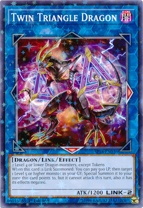 Twin Triangle Dragon (Starfoil) [SP18-EN036] Starfoil Rare | Chromatic Games