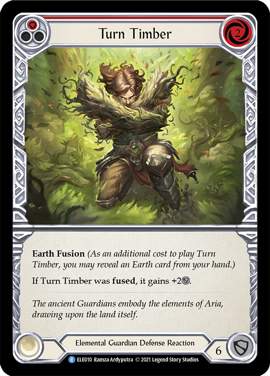 Turn Timber (Red) [ELE010] (Tales of Aria)  1st Edition Rainbow Foil | Chromatic Games