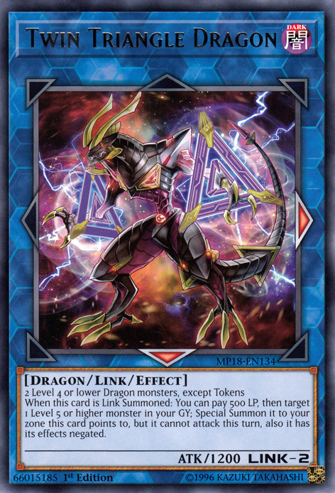 Twin Triangle Dragon [MP18-EN134] Rare | Chromatic Games