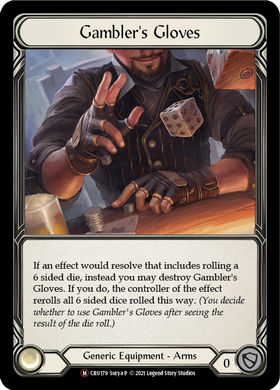 Gambler's Gloves [U-CRU179] (Crucible of War Unlimited)  Unlimited Normal | Chromatic Games