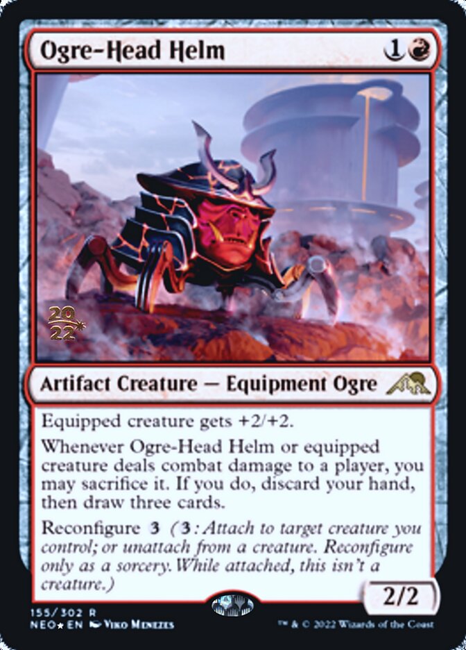 Ogre-Head Helm [Kamigawa: Neon Dynasty Prerelease Promos] | Chromatic Games