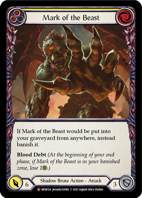 Mark of the Beast [U-MON124-RF] (Monarch Unlimited)  Unlimited Rainbow Foil | Chromatic Games