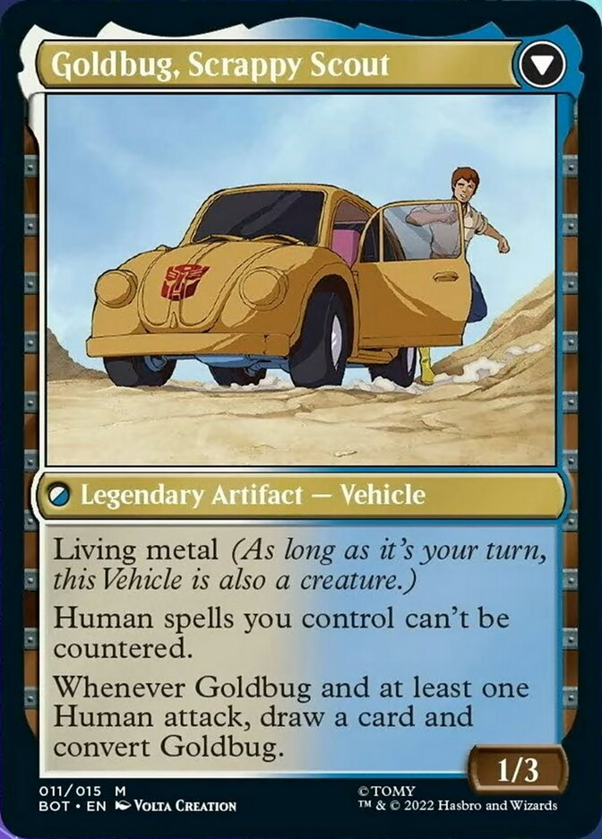 Goldbug, Humanity's Ally // Goldbug, Scrappy Scout [Transformers] | Chromatic Games