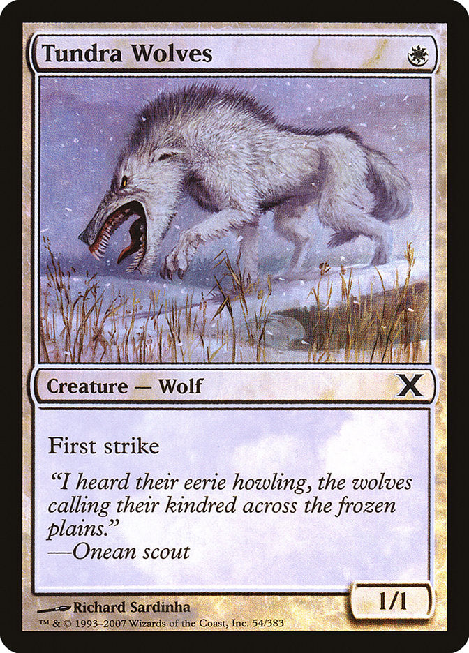 Tundra Wolves (Premium Foil) [Tenth Edition] | Chromatic Games