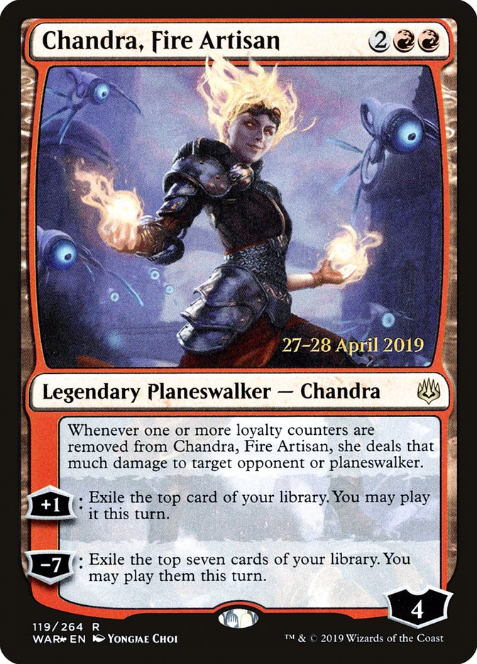 Chandra, Fire Artisan [War of the Spark Prerelease Promos] | Chromatic Games