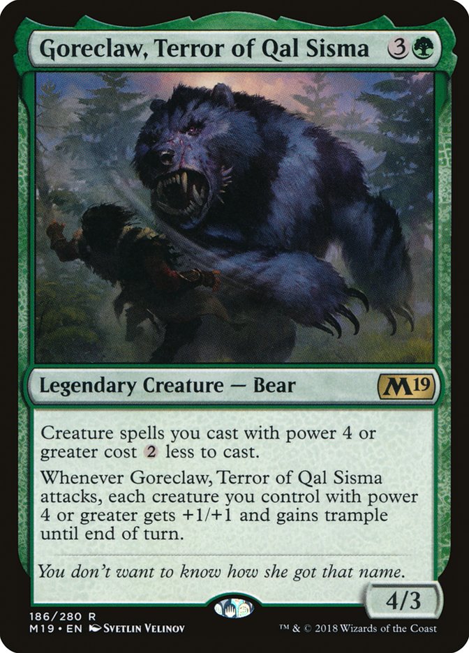 Goreclaw, Terror of Qal Sisma [Core Set 2019] | Chromatic Games