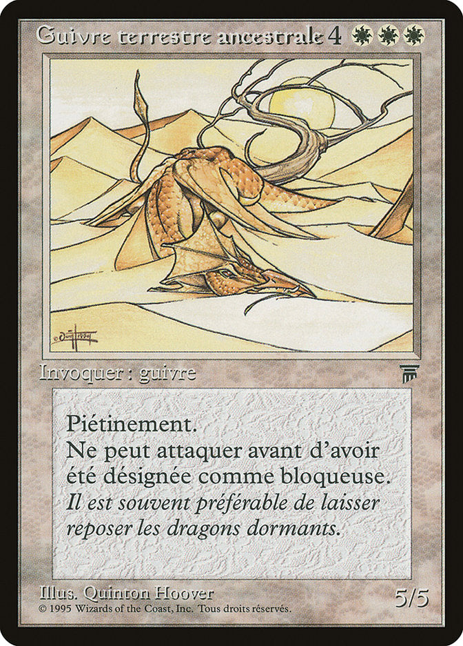 Elder Land Wurm (French) - "Guivre terrestre ancestorale" [Renaissance] | Chromatic Games