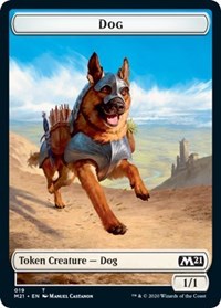 Dog // Weird Double-Sided Token [Core Set 2021 Tokens] | Chromatic Games