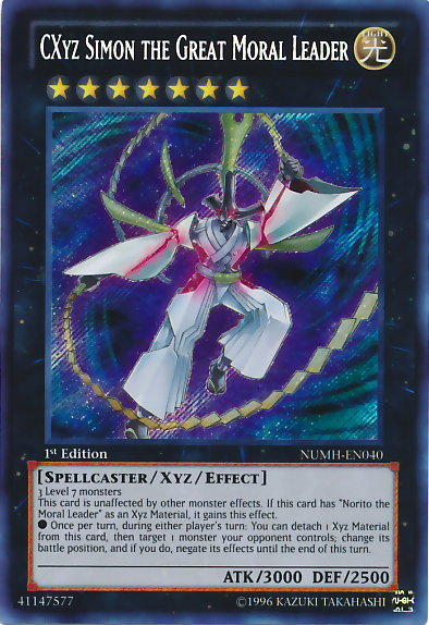 CXyz Simon the Great Moral Leader [NUMH-EN040] Secret Rare | Chromatic Games