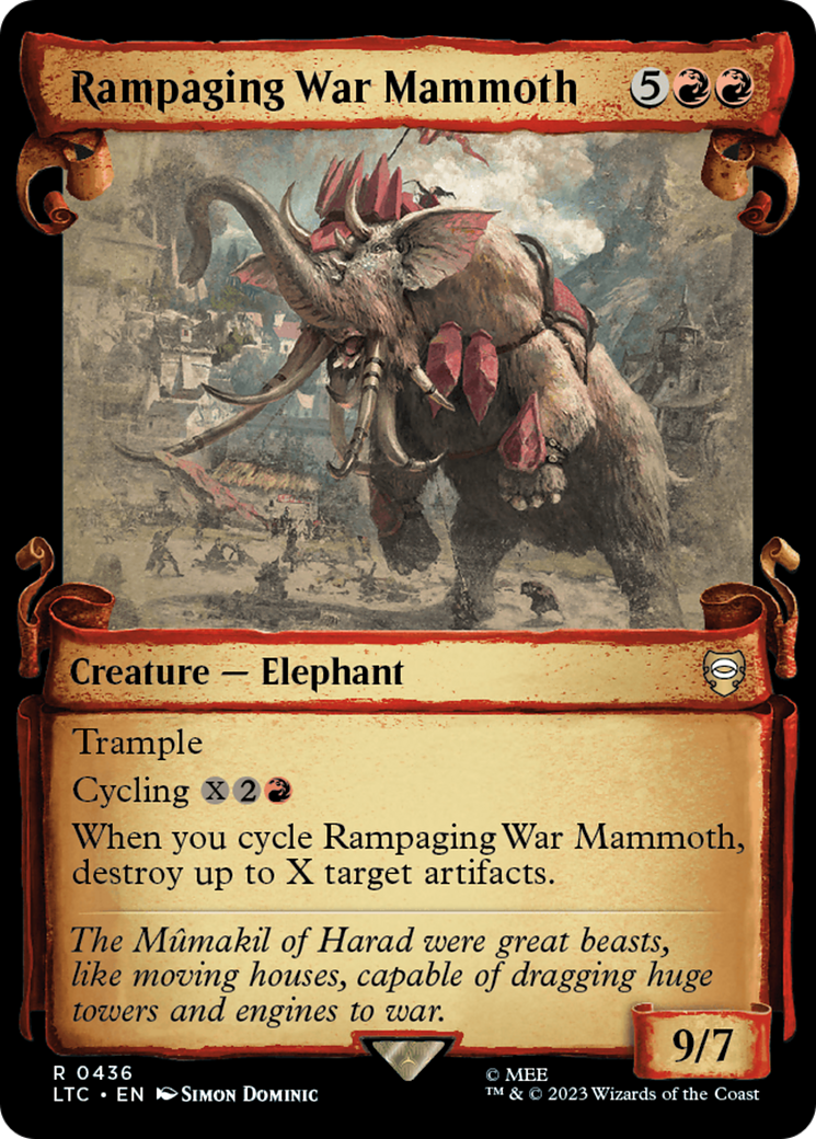 Rampaging War Mammoth [The Lord of the Rings: Tales of Middle-Earth Commander Showcase Scrolls] | Chromatic Games