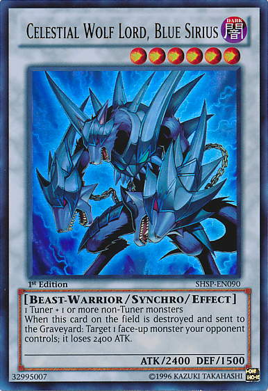 Celestial Wolf Lord, Blue Sirius [SHSP-EN090] Ultra Rare | Chromatic Games