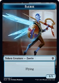 Faerie // Food (15) Double-Sided Token [Throne of Eldraine Tokens] | Chromatic Games