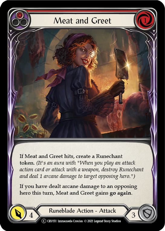 Meat and Greet (Red) [U-CRU151] (Crucible of War Unlimited)  Unlimited Normal | Chromatic Games