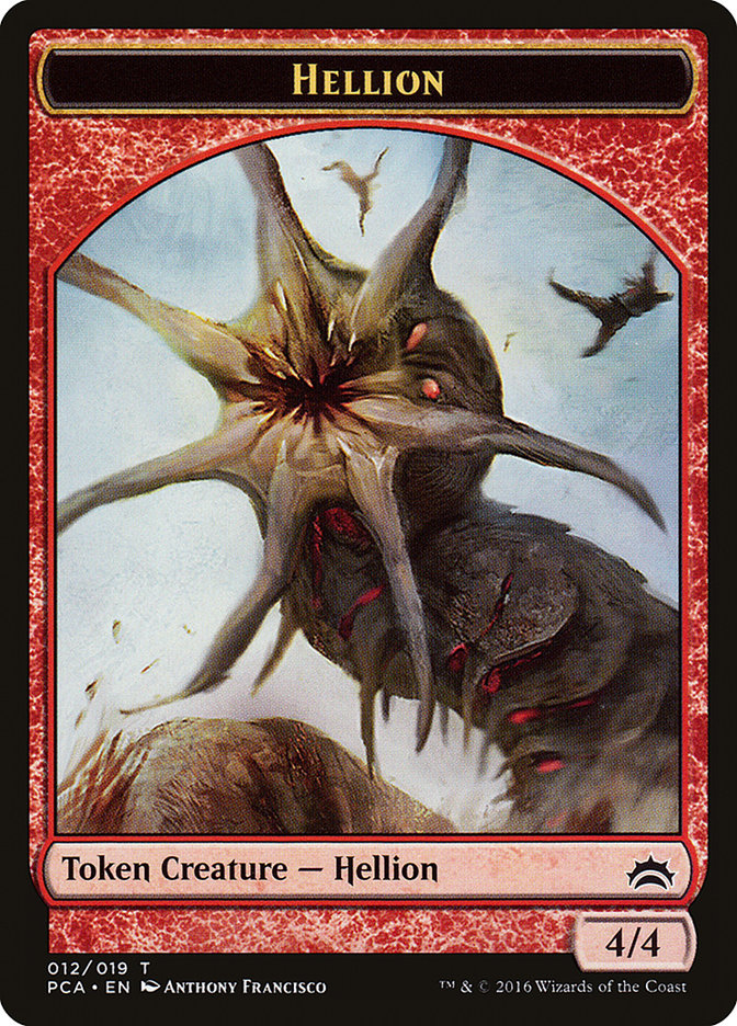 Zombie // Hellion Double-Sided Token [Planechase Anthology Tokens] | Chromatic Games