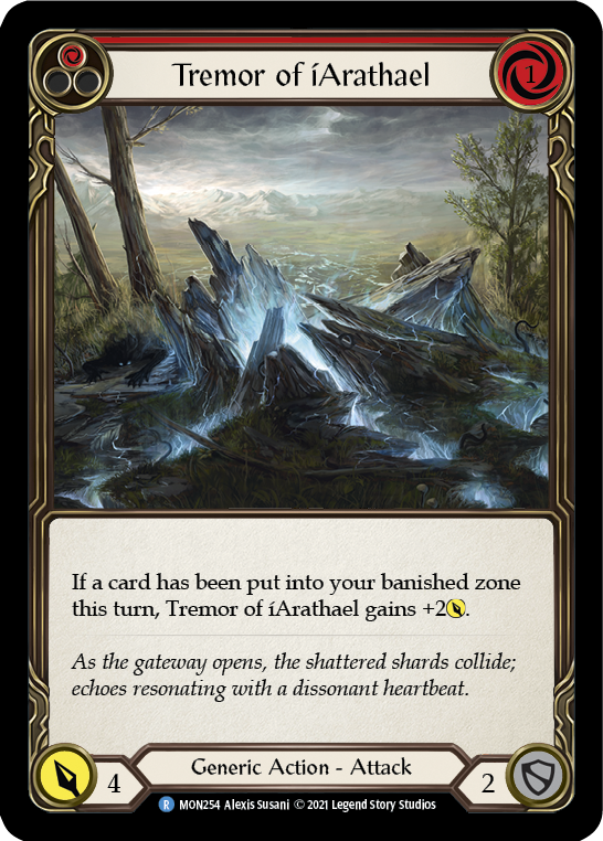 Tremor of iArathael (Red) [MON254-RF] (Monarch)  1st Edition Rainbow Foil | Chromatic Games