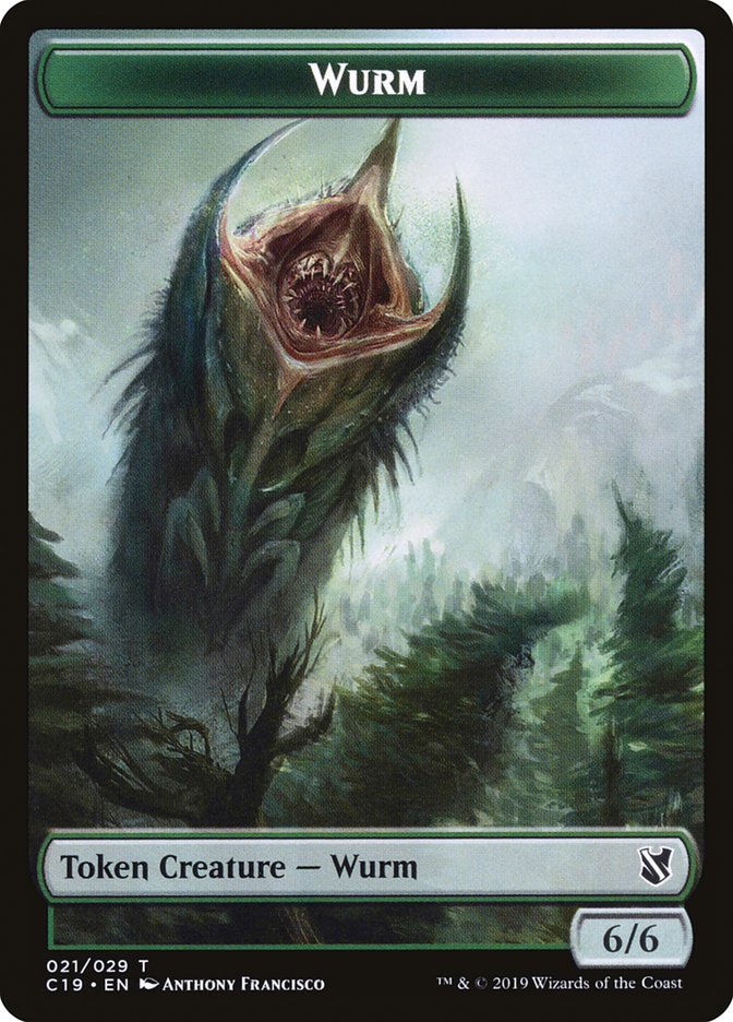 Beast (013) // Wurm Double-Sided Token [Commander 2019 Tokens] | Chromatic Games