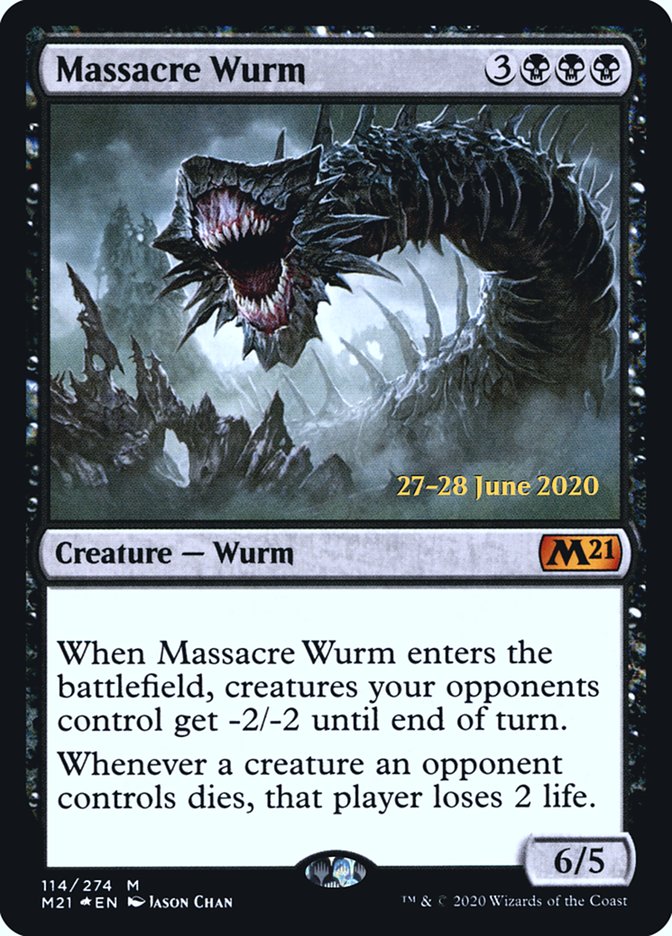 Massacre Wurm [Core Set 2021 Prerelease Promos] | Chromatic Games