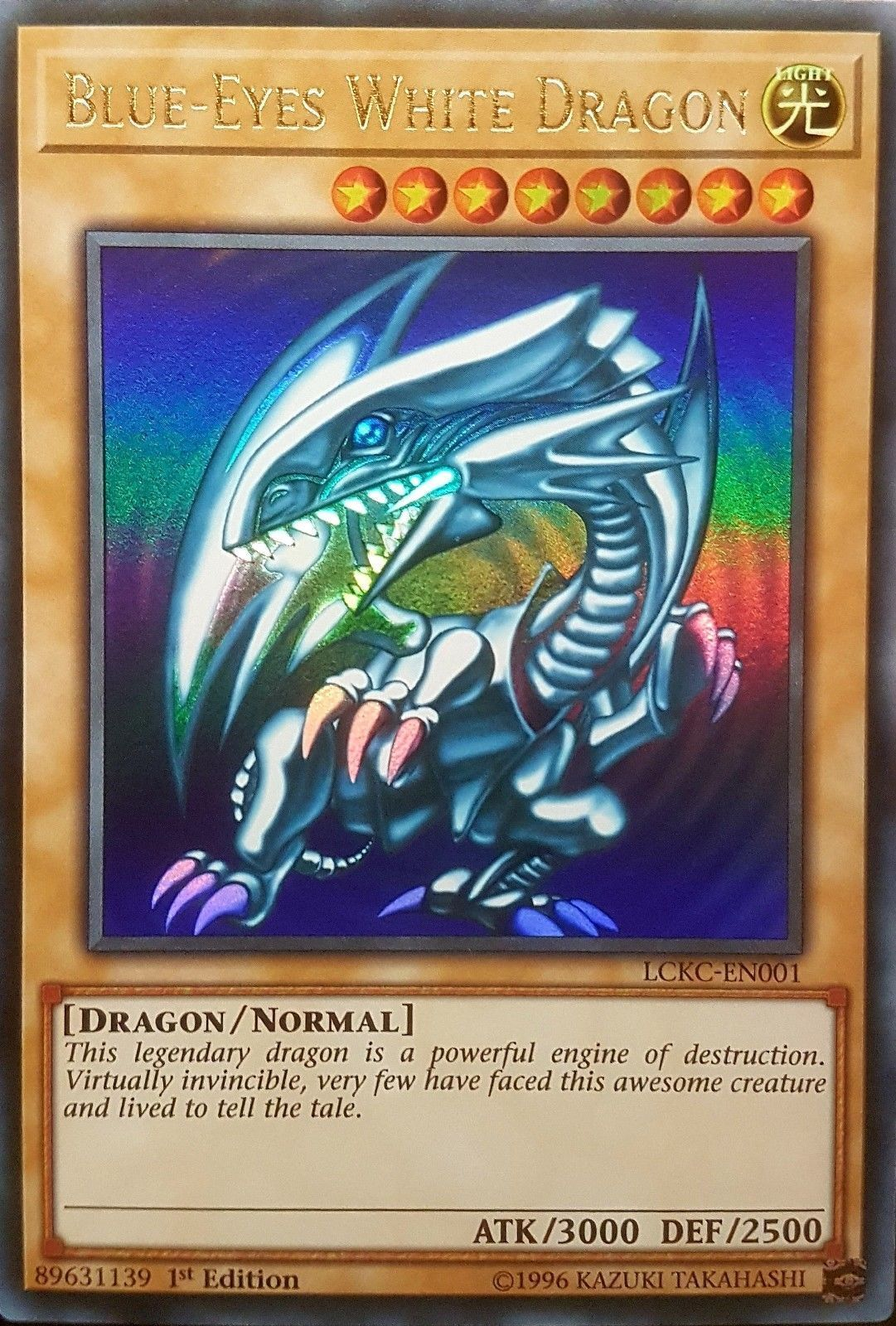 Blue-Eyes White Dragon (Version 1) [LCKC-EN001] Ultra Rare | Chromatic Games