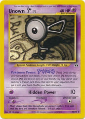 Unown [F] (48/75) [Neo Discovery Unlimited] | Chromatic Games