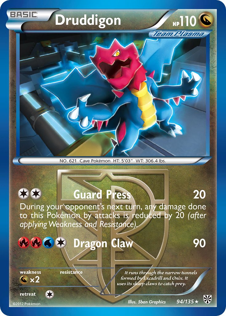 Druddigon (94/135) (Theme Deck Exclusive) [Black & White: Plasma Storm] | Chromatic Games