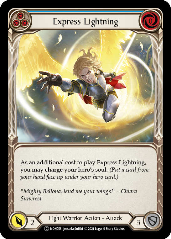Express Lightning (Blue) [U-MON053] (Monarch Unlimited)  Unlimited Normal | Chromatic Games