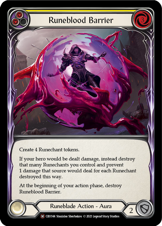 Runeblood Barrier [U-CRU144] (Crucible of War Unlimited)  Unlimited Rainbow Foil | Chromatic Games