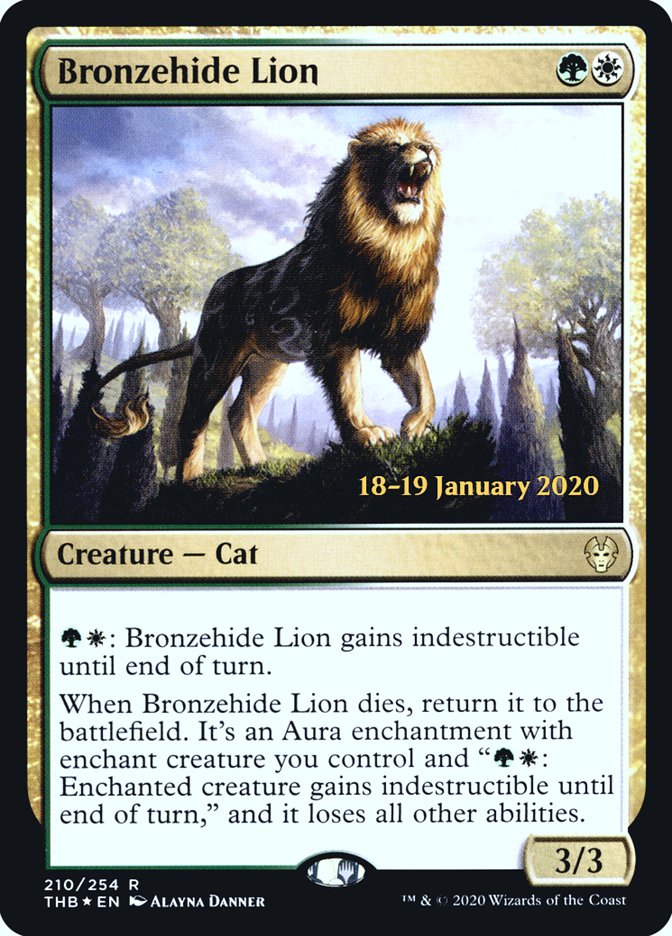 Bronzehide Lion [Theros Beyond Death Prerelease Promos] | Chromatic Games