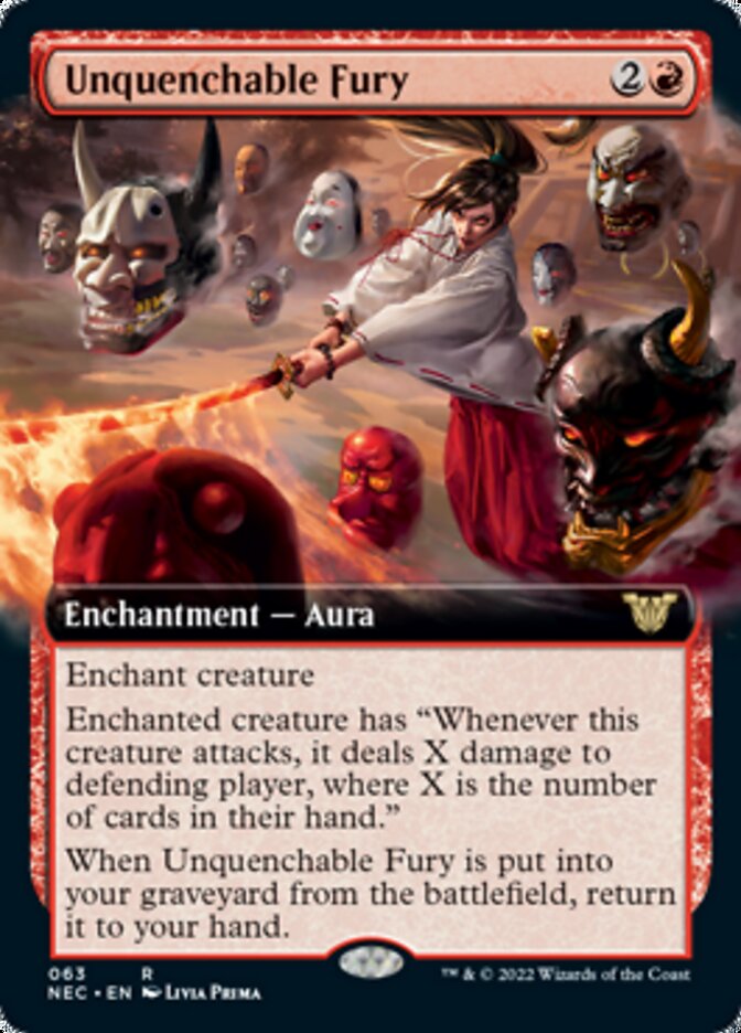 Unquenchable Fury (Extended Art) [Kamigawa: Neon Dynasty Commander] | Chromatic Games