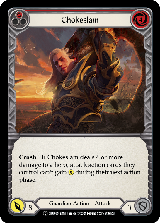 Chokeslam (Red) [U-CRU035] (Crucible of War Unlimited)  Unlimited Rainbow Foil | Chromatic Games