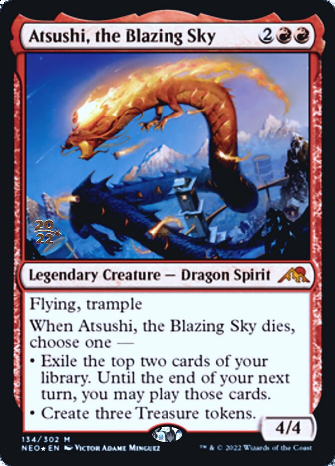 Atsushi, the Blazing Sky [Kamigawa: Neon Dynasty Prerelease Promos] | Chromatic Games