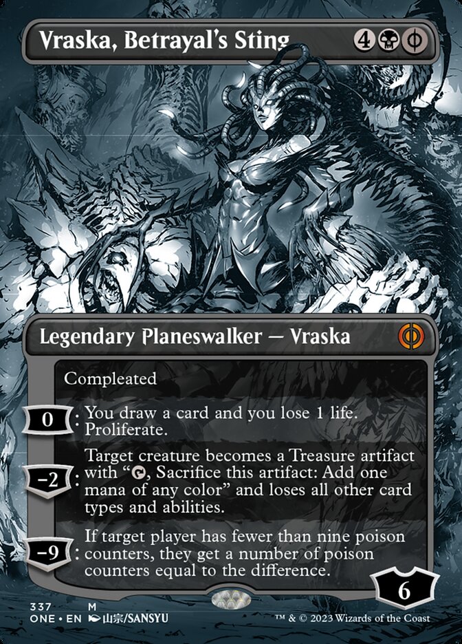 Vraska, Betrayal's Sting (Borderless Manga) [Phyrexia: All Will Be One] | Chromatic Games