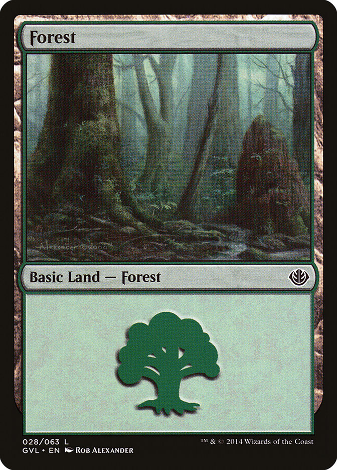 Forest (28) (Garruk vs. Liliana) [Duel Decks Anthology] | Chromatic Games