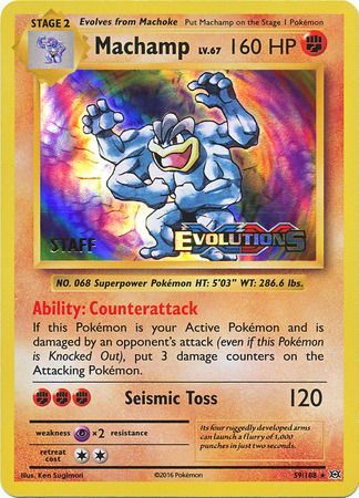 Machamp (XY Evolutions Staff Prerelease) [XY Black Star Promos] | Chromatic Games