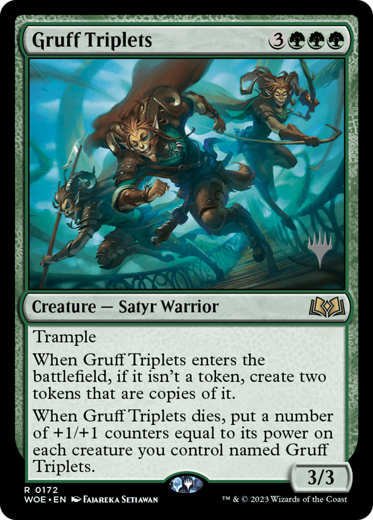 Gruff Triplets (Promo Pack) [Wilds of Eldraine Promos] | Chromatic Games