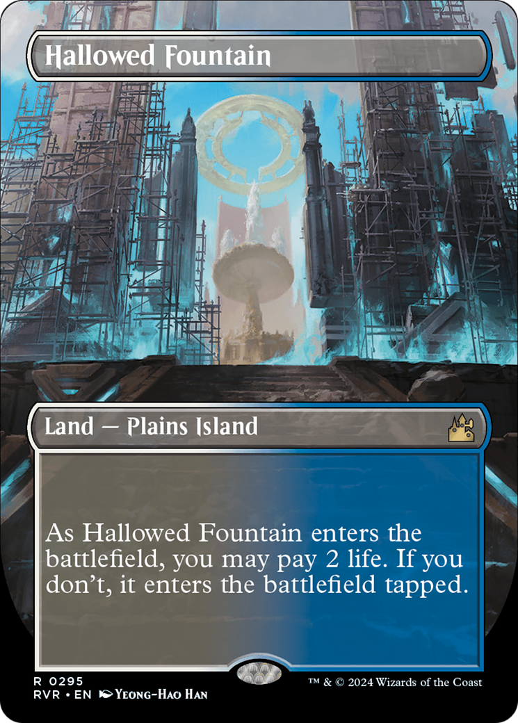 Hallowed Fountain (Borderless) [Ravnica Remastered] | Chromatic Games