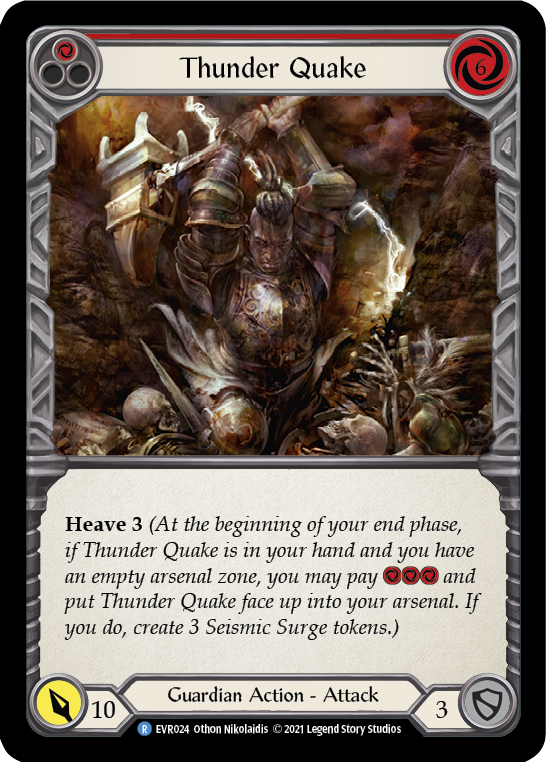 Thunder Quake (Red) [EVR024] (Everfest)  1st Edition Rainbow Foil | Chromatic Games